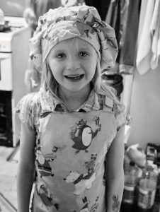 Little girl baking