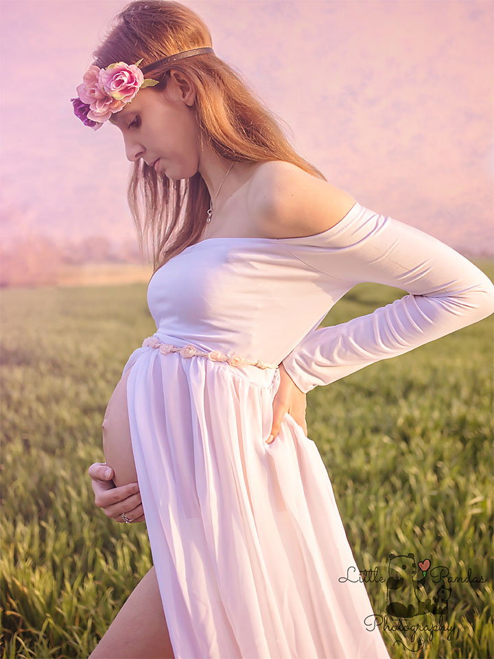 pregnant lady in field