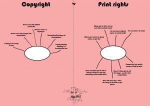 Copyright vs print rights information