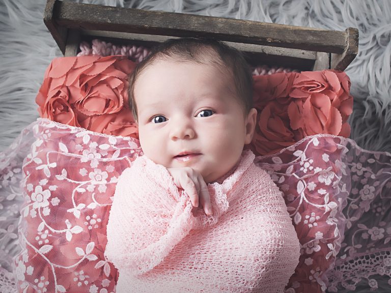 Baby girl smiling