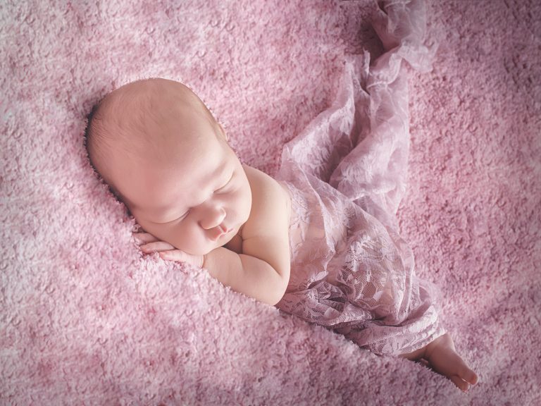 Baby girl in pink
