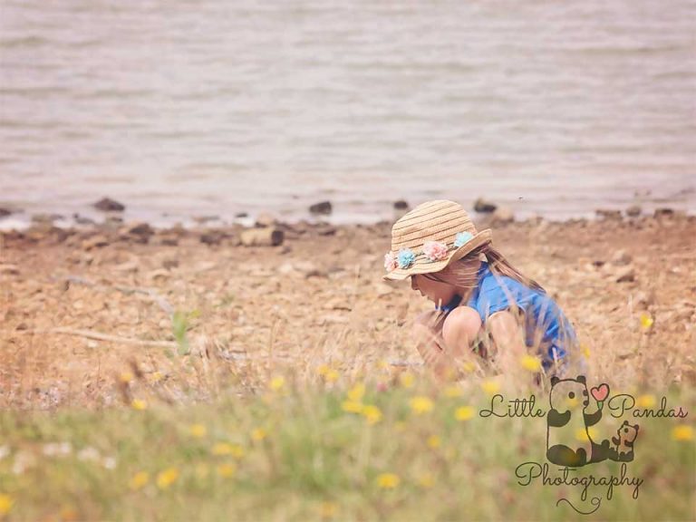 Little girl in a meadow