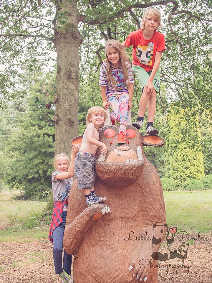 Family on the gruffalo