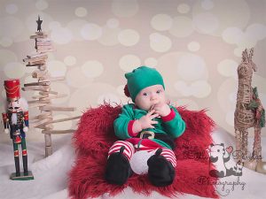 Baby with fairy lights