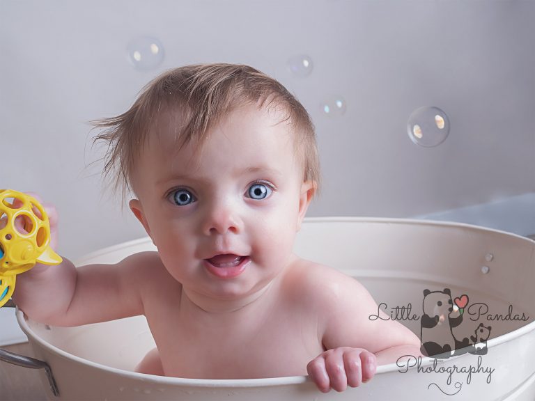 Little girl big blue eyes