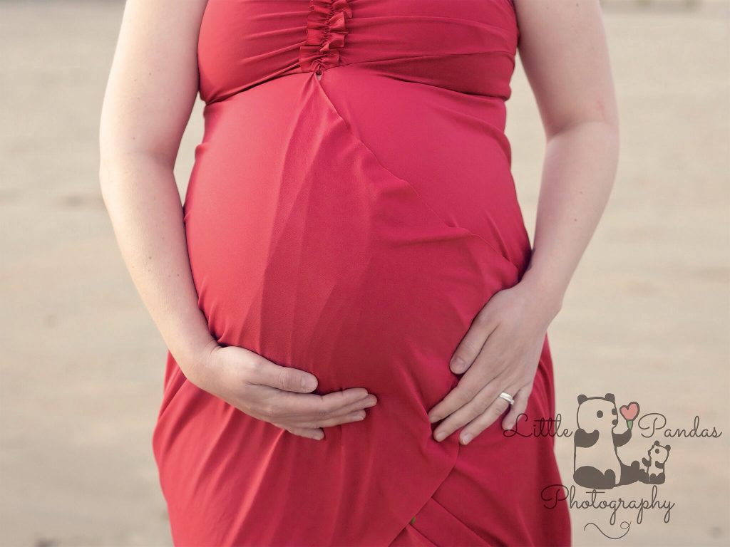 Maternity photography close up baby bump